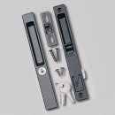 Flush Mount Sliding Glass Handle Set with 2 keys