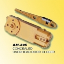 Concealed overhead door closers with complete accessory