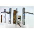 mortise door lock in silver