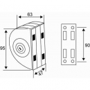 Glass door lock without cut out glass