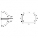 Wall to Glass Shower Door Hinge