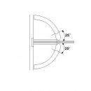 Wall to Glass Shower Door Hinge