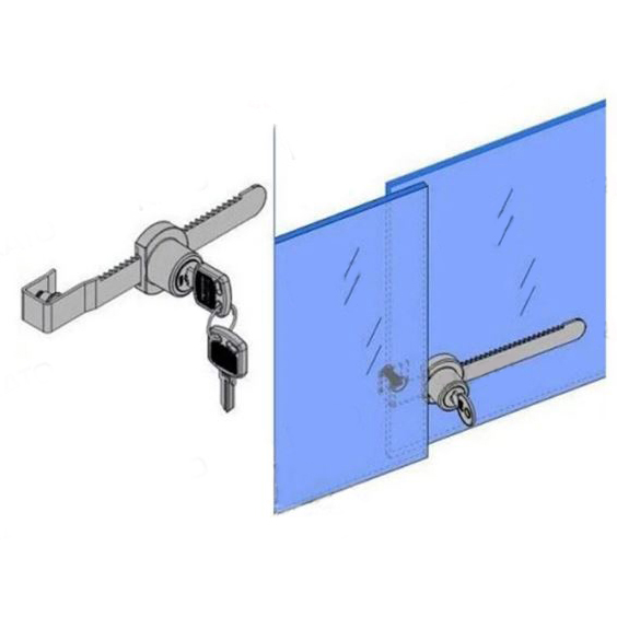 Cerradura de puerta inteligente, tarjeta magnética IC desbloqueo de puerta  de vidrio para puertas correderas para puertas mosquiteras para puertas de