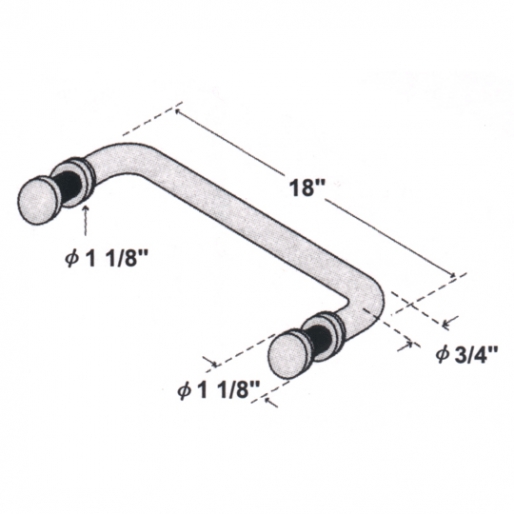 Manija de la puerta de cristal-1