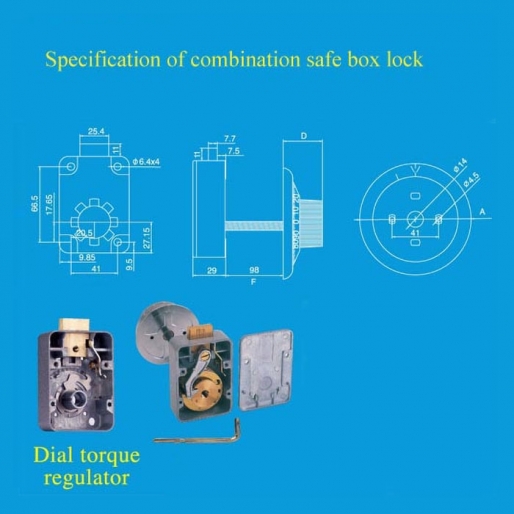 La especificacion de mecánica cerradura de combinación para caja fuerte de seguridad 